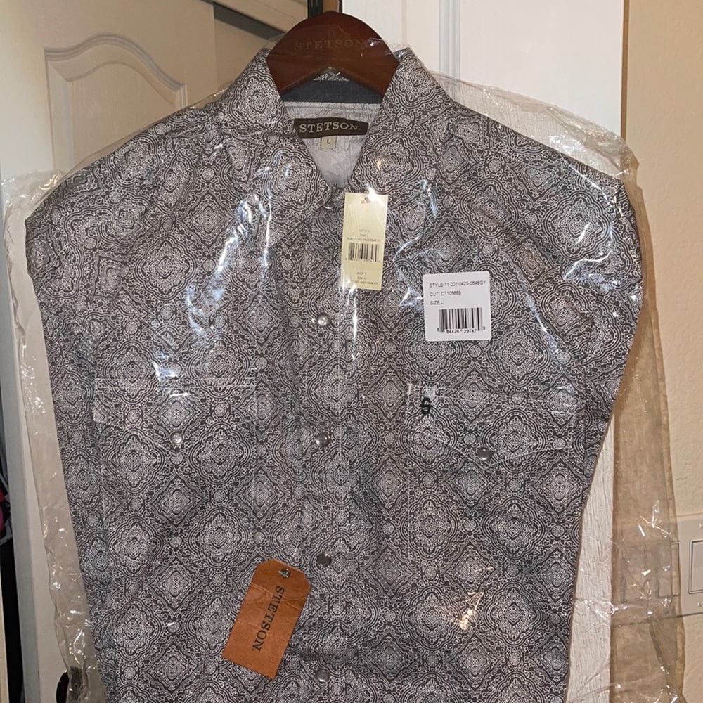 Mens Stetson long sleeve button up